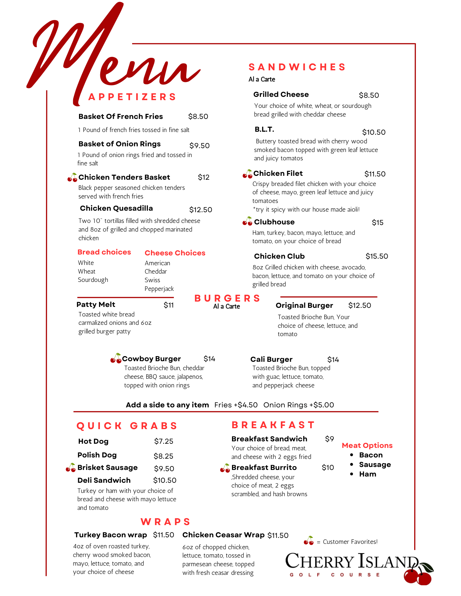New Menu 25